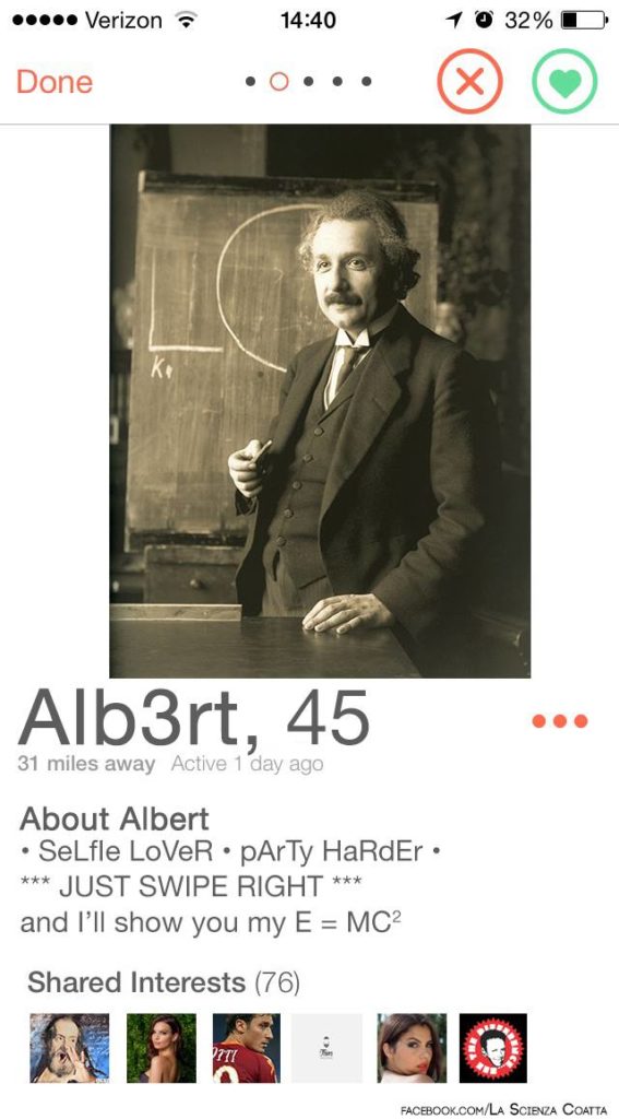 Albert Einstein Tinder