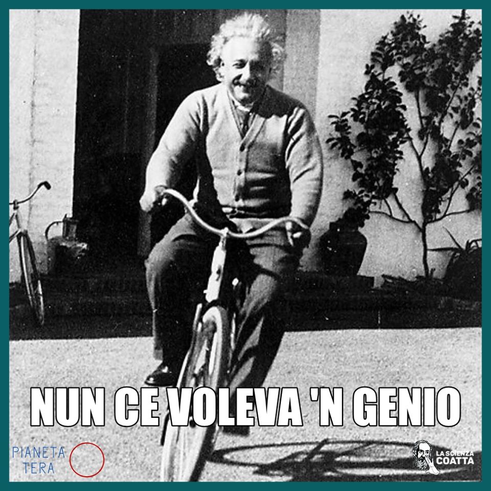 Albert Einstein bicicletta